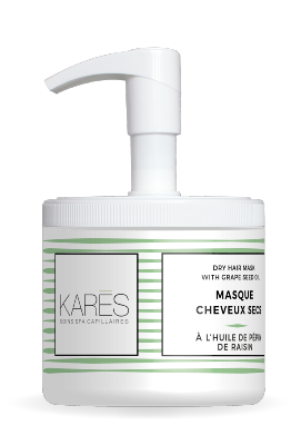 Masque Cheveux secs à l'huile de pepin de raisin  - KARES - Pot 500ML