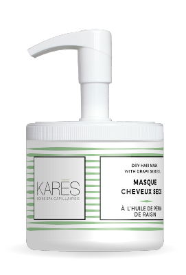 Masque Cheveux secs à l'huile de pepin de raisin  - KARES - Pot 500ML